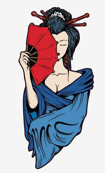 Japanese Geisha with Fan